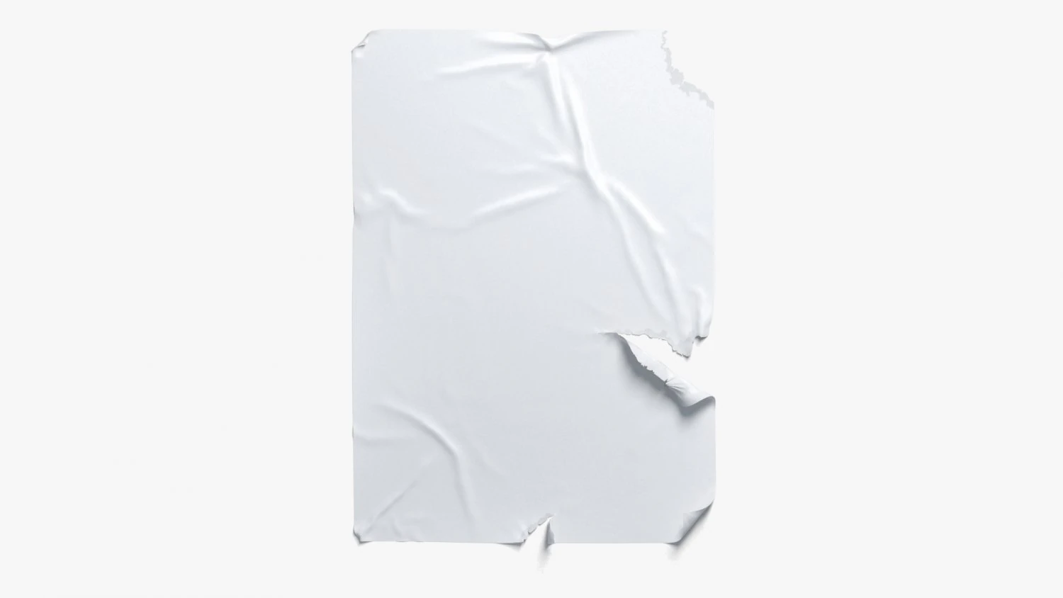 torn wheatpaste poster 3D Model .c4d .max .obj .3ds .fbx .stl .blend 