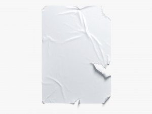 torn wheatpaste poster 3D Model