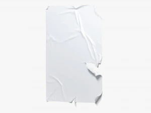 torn wheatpaste poster 3D Model