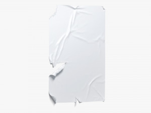 torn wheatpaste poster 3D Model