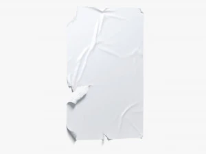 torn wheatpaste poster 3D Model