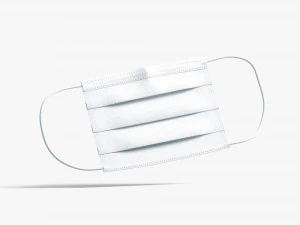 medical face mask lying 3D Model