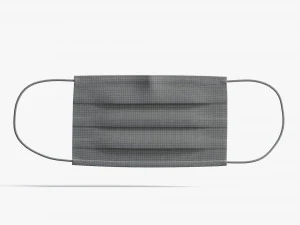 medical face mask lying 3D Model