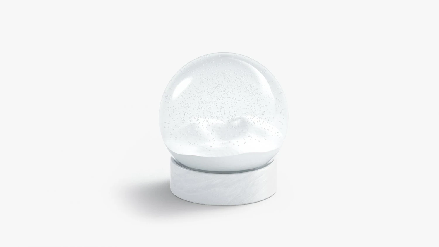 snowglobe with cycled animated snowfall 3D Model .c4d .max .obj .3ds .fbx .stl .blend 