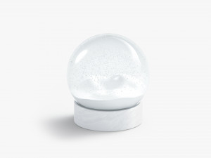 snowglobe with cycled animated snowfall 3D Model