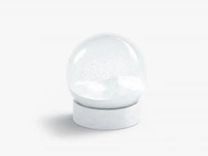 snowglobe with cycled animated snowfall 3D Model