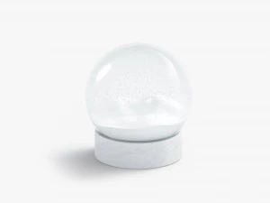 snowglobe with cycled animated snowfall 3D Model