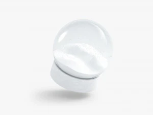 snowglobe with cycled animated snowfall 3D Model