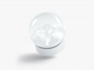 snowglobe with cycled animated snowfall 3D Model