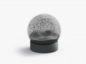 snowglobe with cycled animated snowfall 3D Model