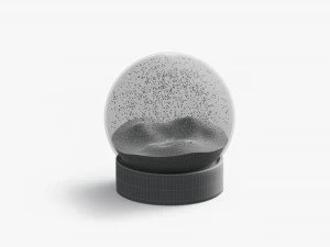 snowglobe with cycled animated snowfall 3D Model