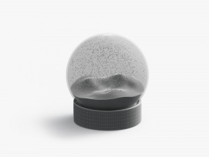 snowglobe with cycled animated snowfall 3D मॉडल
