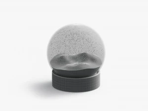 snowglobe with cycled animated snowfall 3D Model