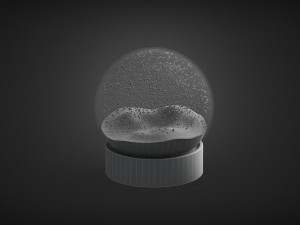 snowglobe with cycled animated snowfall on dark background 3D Модель