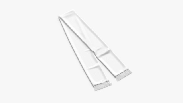 Fan Soccer Scarf Folded 3D Model .c4d .max .obj .3ds .fbx .stl .blend 