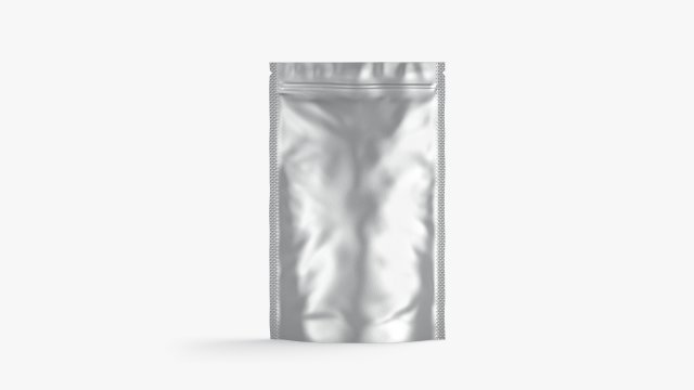 Metallic Zipper Pouch Model 3D .c4d .max .obj .3ds .fbx .stl .blend 