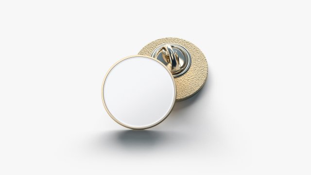 Round Enamel Pin 3D Model .c4d .max .obj .3ds .fbx .stl .blend 