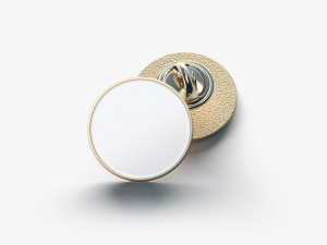 Round Enamel Pin 3D Model