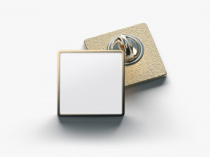 Square Enamel Pin 3D Model