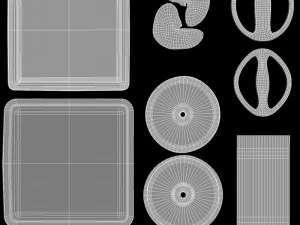 Square Enamel Pin 3D Model