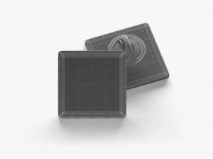 Square Enamel Pin 3D Model