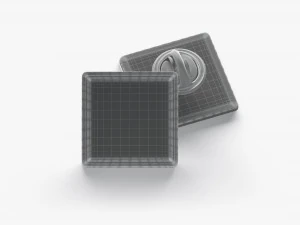 Square Enamel Pin 3D Model