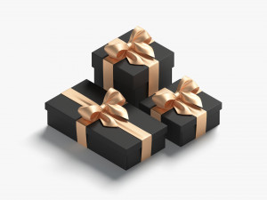 Gift boxes set - 3 box shapes Modello 3D