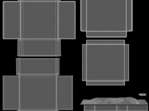 Gift boxes set - 6 box shapes 3D Model