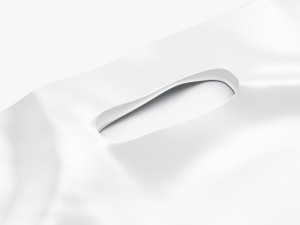 Die-cut plastic bag wide Modelo 3D