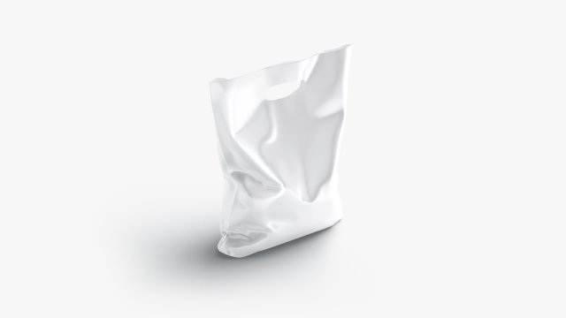 Die-cut plastic bag stand 3D Model .c4d .max .obj .3ds .fbx .stl .blend 