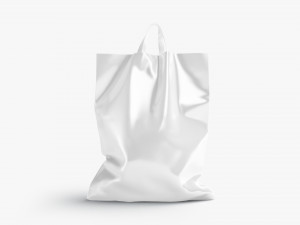 Loop handle plastic bag stand 3D Model