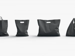 Plastic bag stand set - 4 bag shapes 3D Model