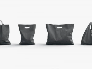 Plastic bag stand set - 4 bag shapes 3D Model
