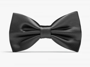 Gravata borboleta preta Modelo 3D