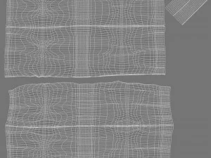 Gravata borboleta preta Modelo 3D