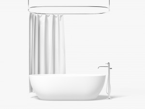 Shower Curtain with Bath Interior Elements 3D मॉडल