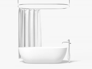 Shower Curtain with Bath Interior Elements 3D Model