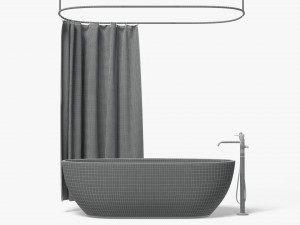 Shower Curtain with Bath Interior Elements 3D मॉडल