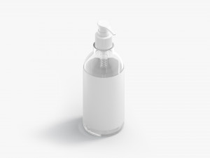 Glass Pump Bottle 3D Model