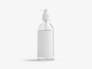 Glass Pump Bottle 3D Model