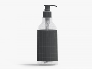 Glass Pump Bottle 3D Model