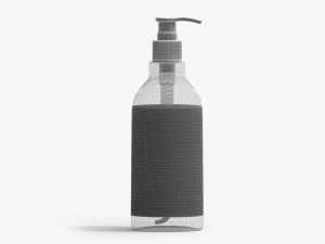Glass Pump Bottle 3D Model