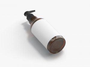Amber Pump Bottle 3D Модель
