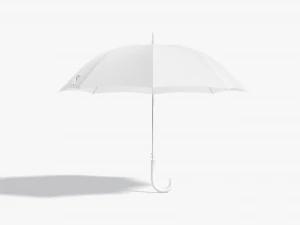 White Opened Umbrella 3D Model