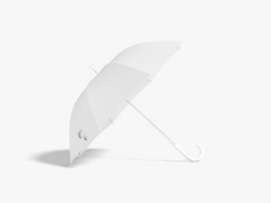 White Opened Umbrella 3Dモデル