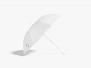 White Opened Umbrella 3D Model
