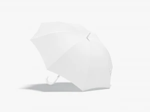 White Opened Umbrella 3D Model