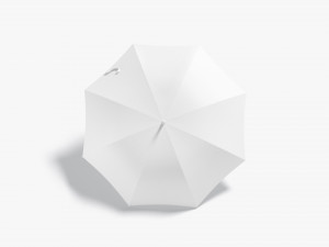White Opened Umbrella 3Dモデル