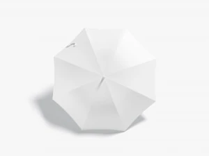White Opened Umbrella 3D Model