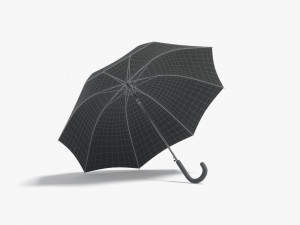 White Opened Umbrella 3Dモデル